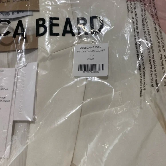 Women’s Veronica Beard Blazer; Dove; Size12; NEW - Picture 5 of 9